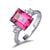Mesmerizing 2.81ct Pink Topaz & White Sapphires Gold Ring
