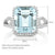 5 carat Octagon Aquamarine Sterling Silver Ring