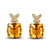 Butterfly 15ct Citrine & Diamond Gold Earrings