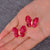 Gorgeous 12ct Ruby & Diamond Gold Butterfly Earrings