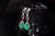 White Gold Water Drop Emerald and Diamond Earrings