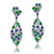 Fabulous Emeralds, Sapphires and Diamonds 18K Gold Earrings