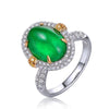 Gorgeous 4 Carat Emerald and Diamonds 18KT Gold Ring
