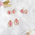 Elegant Dried Rose Glass Stud Earrings