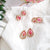 Elegant Dried Rose Glass Stud Earrings